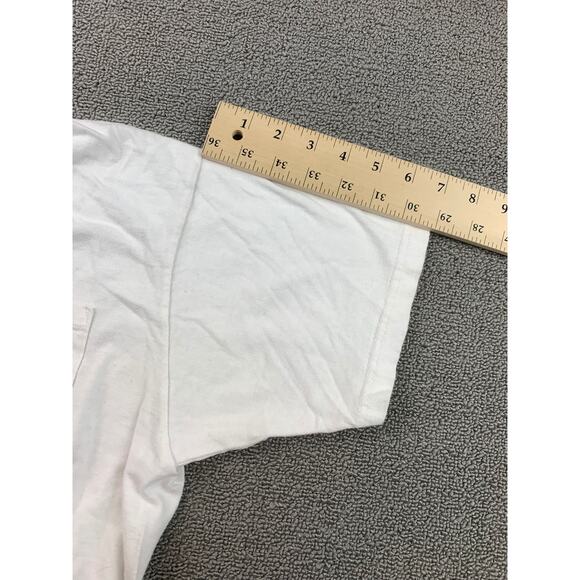 Left Field Woman‎ Medium Sportswear Wild Air Crop Top Shirt White Pocket Tee - Picture 10 of 10